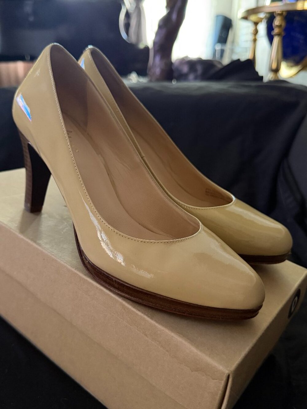 Cole Haan Air Margot Pump II 6.5 Nude Patent Leather Heels Classic Work Shoe